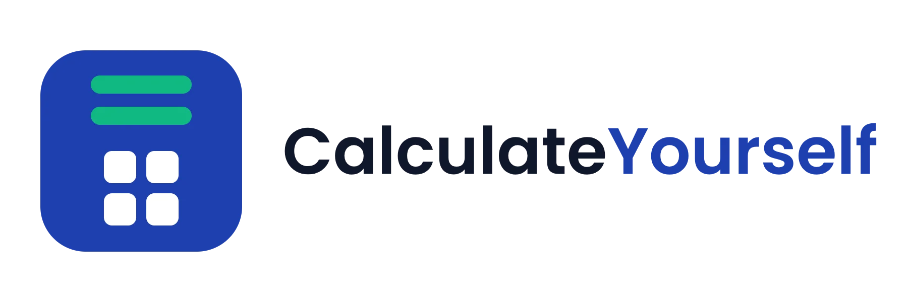 calculateyourself.com logo image shows calculator image with Calculate Yourself Text